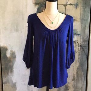 Royal Blue Top Runs Large